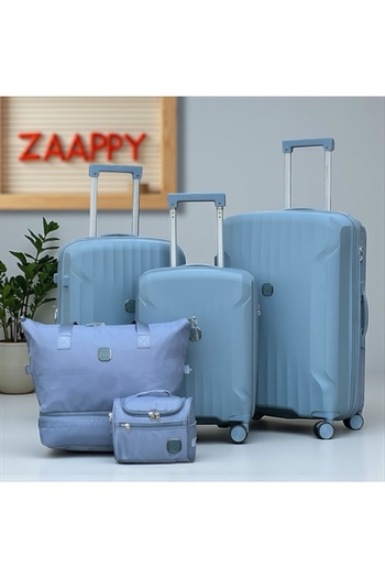 ZAAPPY Hardshell PP 5PCS Set Luggage, Lightweight, Spinner Wheels with Toiletry