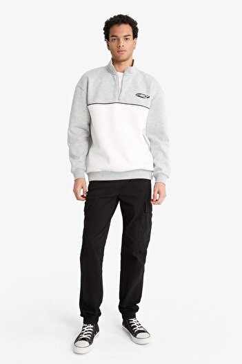 DeFacto Regular Fit Beli Bağcıklı Kargo Cepli Jogger Pantolon F4681AX25AU