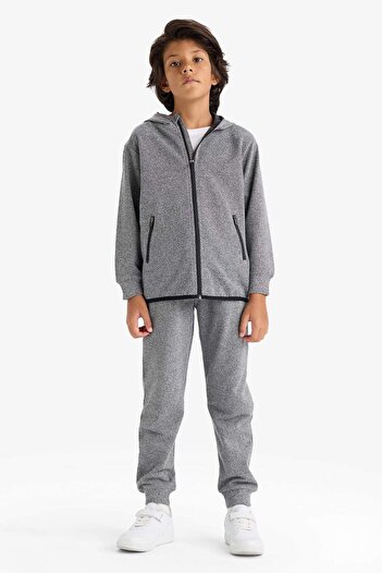 DeFacto Boy's Hooded Zippered Sweatshirt F0136A825Wn