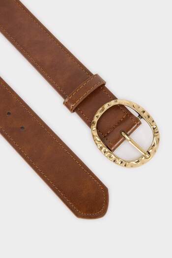 DeFacto Women's Big Buckle Faux Leather Jean Belt F3283Axns