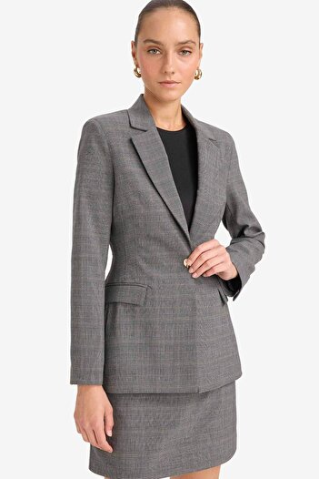 DeFacto Regular Fit Düğmeli Blazer Ceket D9883AX25AU