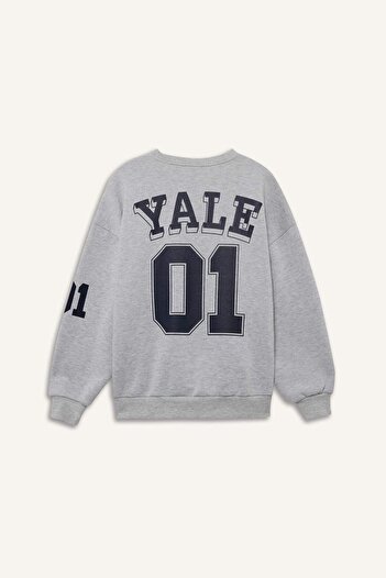 DeFacto Coool Yale University Oversize Wide Fit Crew Neck Sweatshirt F9527Ax25Au