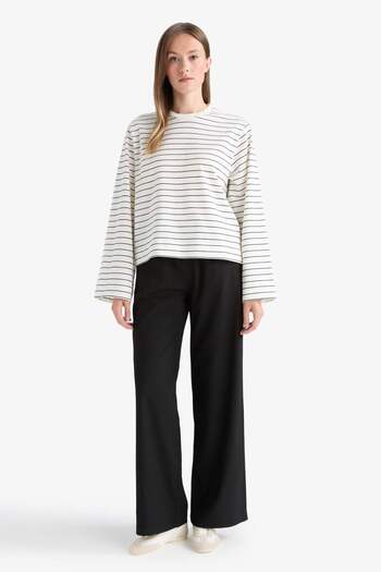 DeFacto Wide Leg Wide Loose-Fit Pants D4150Ax25Au