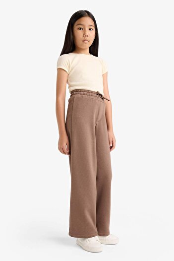 DeFacto Kız Çocuk Wide Leg Beli Lastikli Geniş Paça Eşofman Altı D0743A825AU
