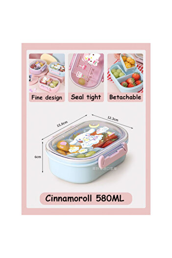 Miniso B Sanrio Hello Kitty Cinnamoroll Fruit Box Children Portable Spring Outing Separated Fresh-Keeping .