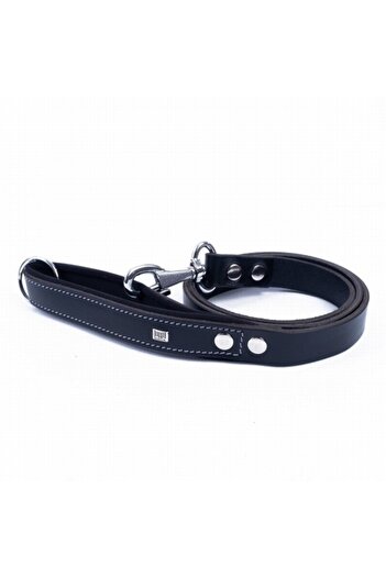 Doggie Konfor Classic Leather Dog Walking Collar Black 3X100 cm
