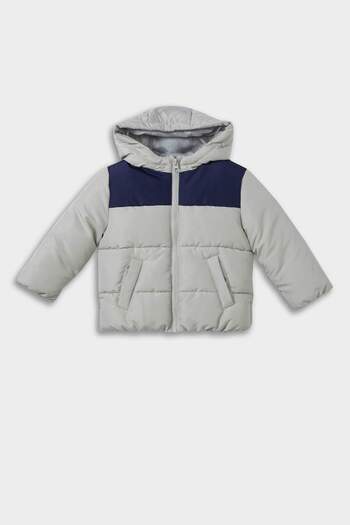DeFacto Baby Boy Waterproof Hooded Zippered Puffer Coat E8270A525Au