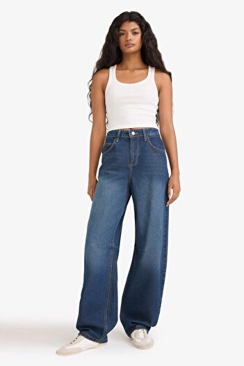 DeFacto Baggy Fit High Waist Long Jean Pants E9153Ax25Au
