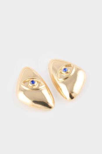 DeFacto Women's Evil Eye Themed Gold Earrings G0176Axns