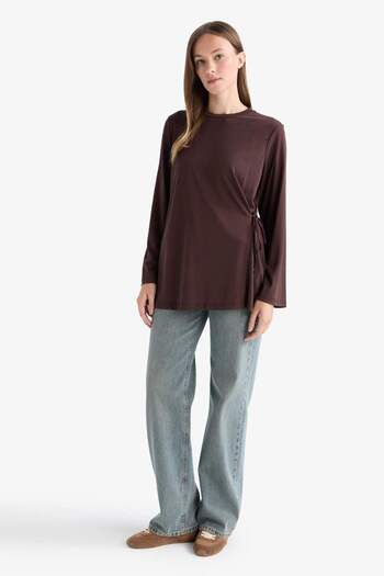 DeFacto Regular Fit Modal Long Sleeve Tunic G0305Ax25Au