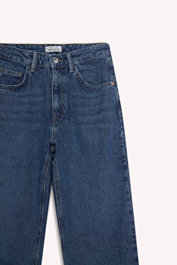 DeFacto Straight Wide High Waist Straight Leg Long Jean Pants E9132Ax25Au
