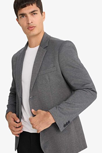 DeFacto Slim Fit Dar Kesim Blazer Ceket F7690AX25AU