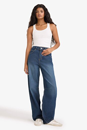DeFacto Baggy Fit High Waist Long Jean Pants E9153Ax25Au