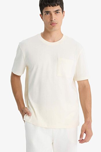 DeFacto Crew Neck Combed Cotton Short Sleeve T-Shirt F9767Ax25Sm
