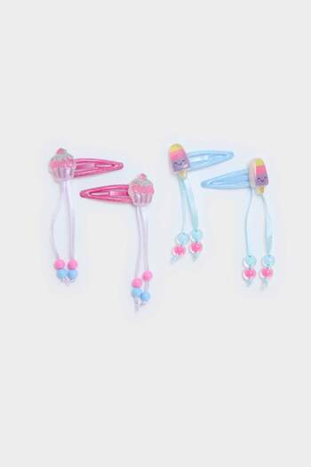 DeFacto Girl's 4-Piece Colorful Snap Buckle F6879A8Ns