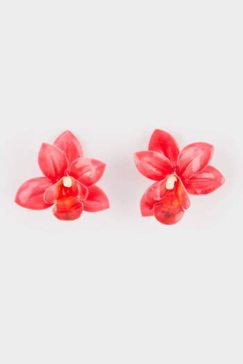 DeFacto Women's Red Flower Earrings F9973Axns