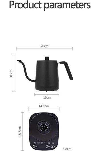 fulina Electric Kettle - 304 Stainless Steel Coffee and Tea Pot, Automatic Temperature Control and Constant