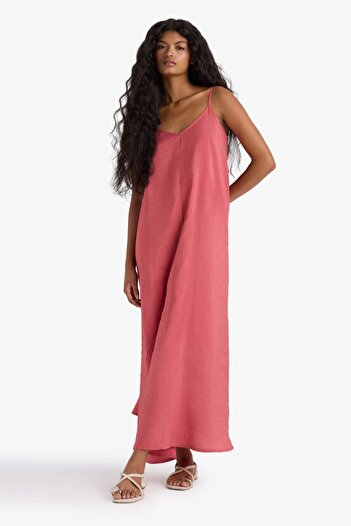 DeFacto V-Neck Modal Thin Strap Maxi Dress F8137Ax25Au