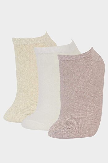 DeFacto Women's 3-Pack Cotton Booties Socks F5609Axns
