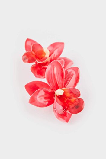 DeFacto Women's Red Flower Earrings F9973Axns