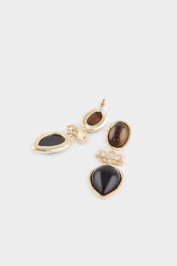 DeFacto Women's Stone Gold Earrings F6751Axns