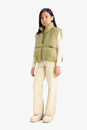DeFacto Girl's Zippered Puffer Vest E7683A825Au