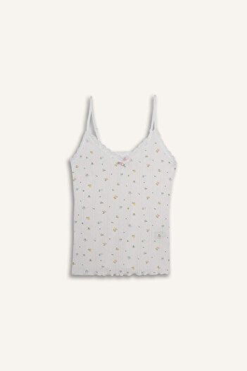 DeFacto Cotton Patterned Undershirt-Fall in Love F6052Ax25Au