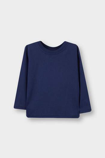 DeFacto Baby Boy Crew Neck Basic Plain Long Sleeve T-Shirt E8354A525Au