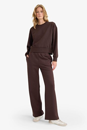 DeFacto Straight Fit Basic Straight Pocket High Waist Sweatpants B8571Ax25Au