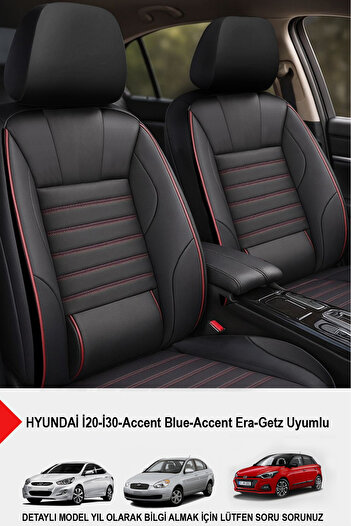 GM-DESIGN غطاء مقعد سيارة من الجلد الحجري - دعم أسفل الظهر (متوافق مع HYUNDAİ İ20-İ30 Accent Blue-Era-Getz)