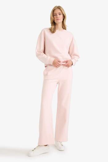 DeFacto Straight Fit Basic Straight Pocket High Waist Sweatpants B8571Ax25Au