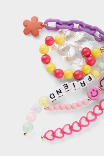 DeFacto Women's Colorful Heart Detailed Charm Keychain F6959Axns