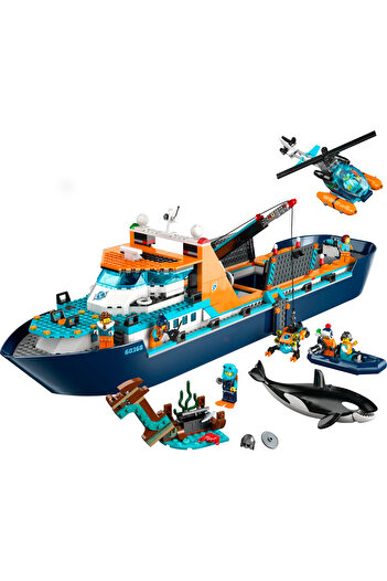 LEGO ® City Arctic Explorer Ship, Big Floating Boat 60368 Building Set for 7+ Year Old Kids (815 P)
