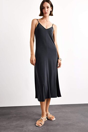 DeFacto Modal Thin Strap Maxi Dress G1334Ax25Sm