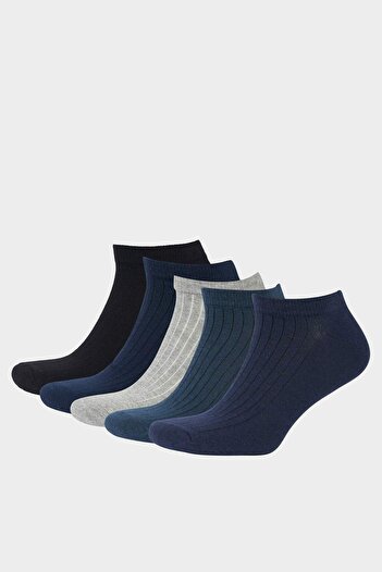 DeFacto Men's 5-Pack Cotton Booties Socks F5272Axns