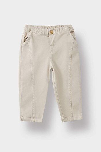 DeFacto Baby Boy Elastic Waist Straight Leg Gabardine Trousers A8429A523Wn
