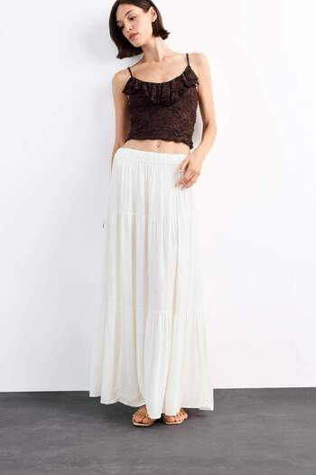 DeFacto Strappy Flounce Lace Blouse G1090Ax25Sm