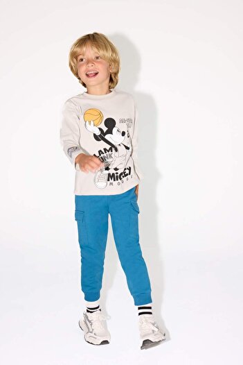 DeFacto Baby Boy Disney Mickey & Minnie Crew Neck Long Sleeve T-Shirt F5007A525Au