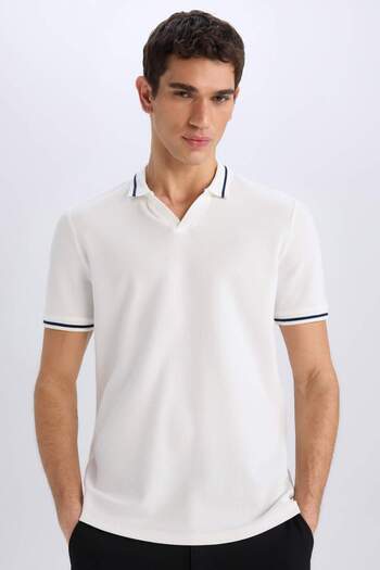 DeFacto Regular Fit Polo Neck Short Sleeve T-Shirt E2251Ax25Sm