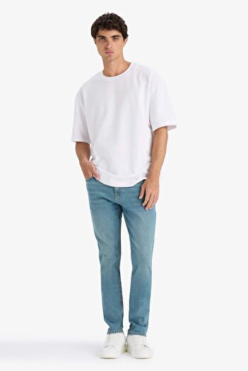 DeFacto Pedro Slim Fit Tight Fit Normal Waist Narrow Leg Jean Pants F2928Ax25Au