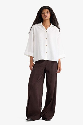 DeFacto Overshirt Fit Collar Long Sleeve Shirt F4767Ax25Au