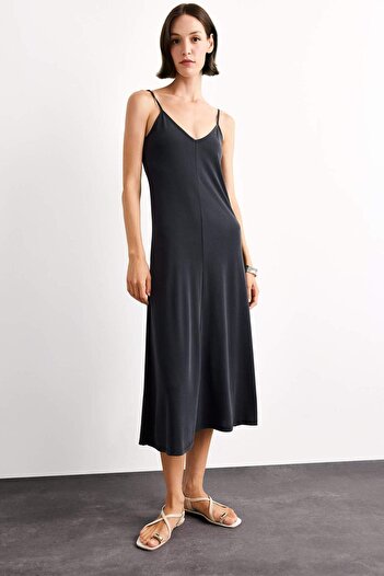 DeFacto Modal Thin Strap Maxi Dress G1334Ax25Sm