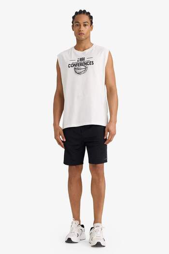 DeFacto Defactofit Nba Wordmark Boxy Fit Crew Neck Singlet E4868Ax25Hs