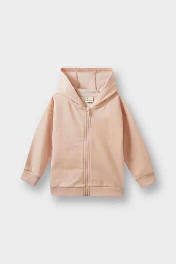 DeFacto Baby Girl Hooded Sweatshirt with Soft Furry Inside and Zipper E8350A525Au
