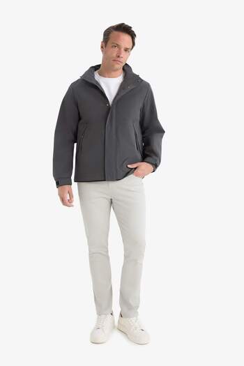 DeFacto Regular Fit Hooded Zippered Waterproof Coat C8284Ax25Au