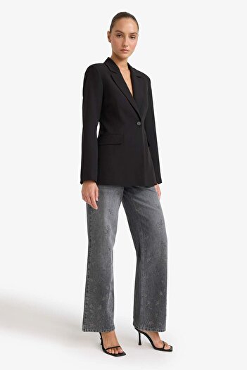 DeFacto Regular Fit Buttoned Blazer Jacket F9441Ax25Wn