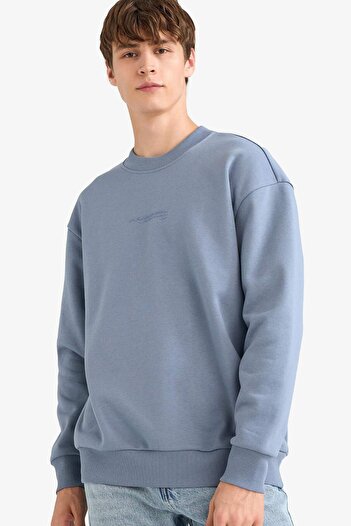DeFacto Boxy Fit Crew Neck Soft Fleece Printed Sweatshirt X8282Az25Au