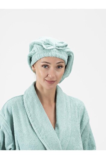 Ender Home Cottonverse Hair Drying Cap – 100% Cotton, Bow