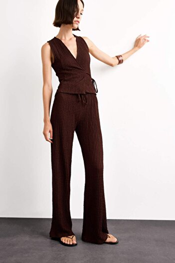 DeFacto Relax Fit Normal Waist Straight Leg Wrinkle Pants G1341Ax25Sm