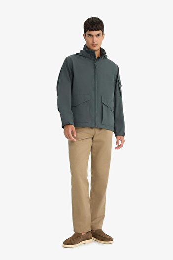 DeFacto Waterproof Regular Fit Stand Collar Zippered Inner Pocket Jacket E8893Ax25Au